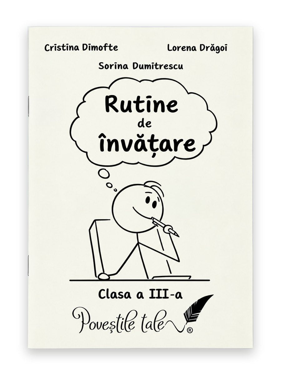 Coperta caietului Rutine de învățare pentru clasa a III-a, de Lorena Drăgoi, Cristina Dimofte și Sorina Dumitrescu