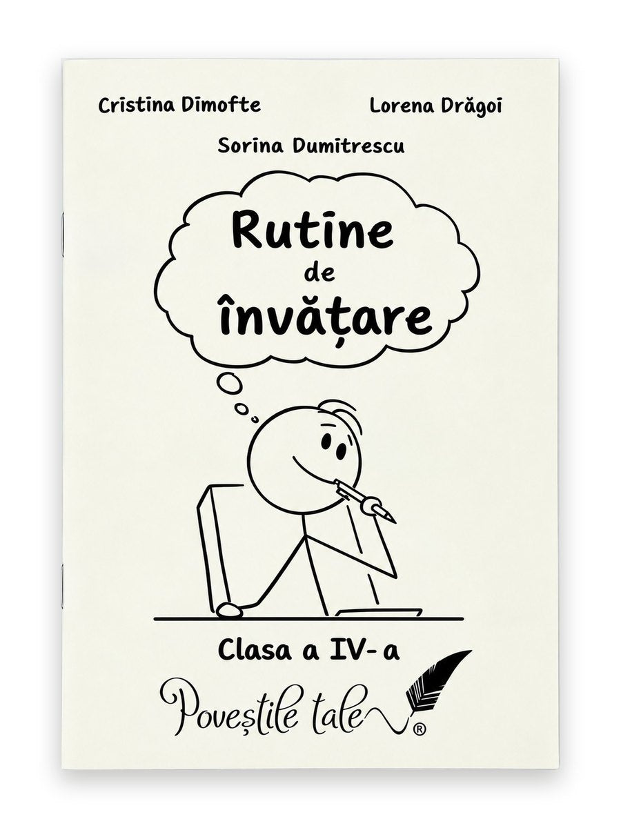 Coperta caietului Rutine de învățare pentru clasa a IV-a, de Lorena Drăgoi, Cristina Dimofte și Sorina Dumitrescu