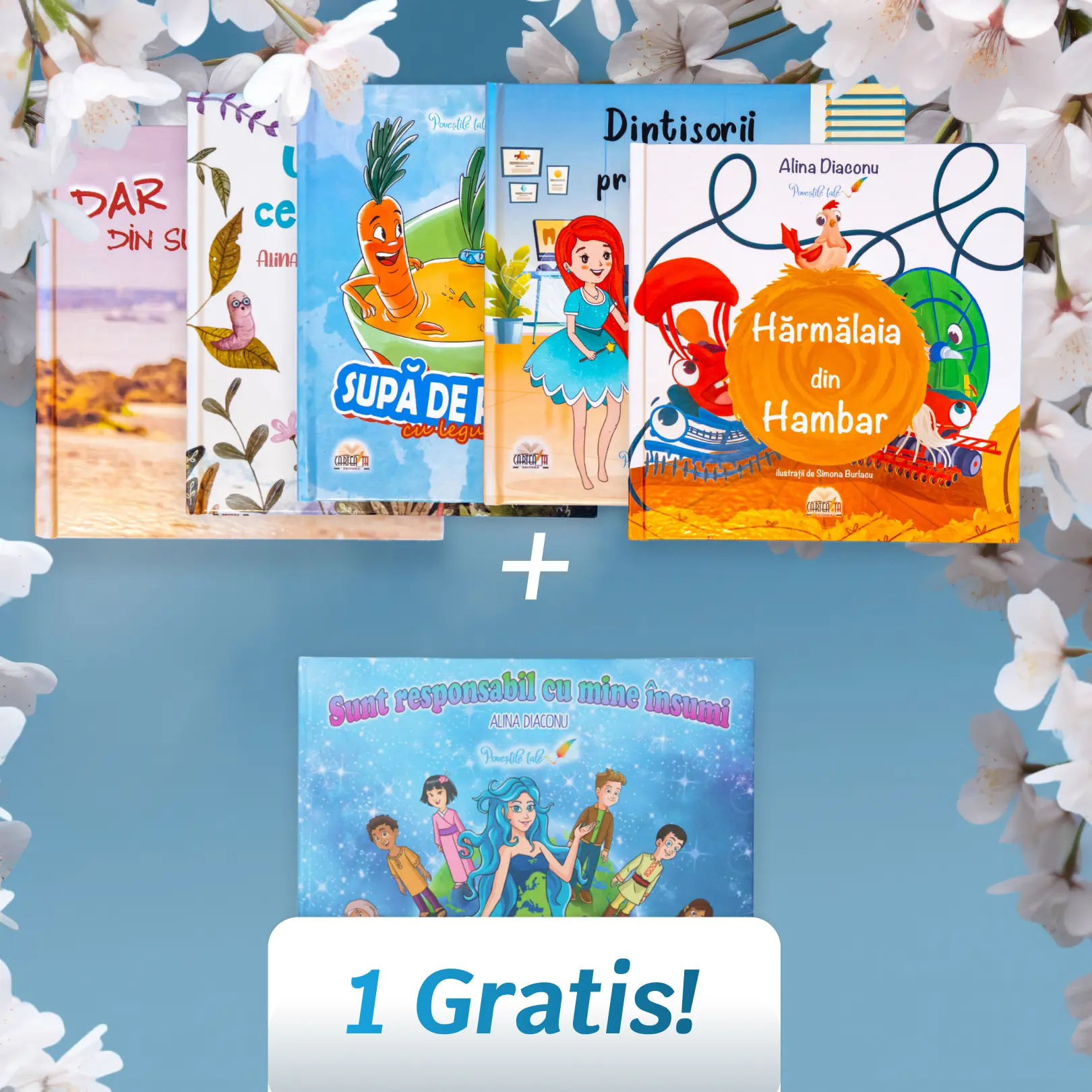 Pachet de primăvară 5 cărți + o carte cadou